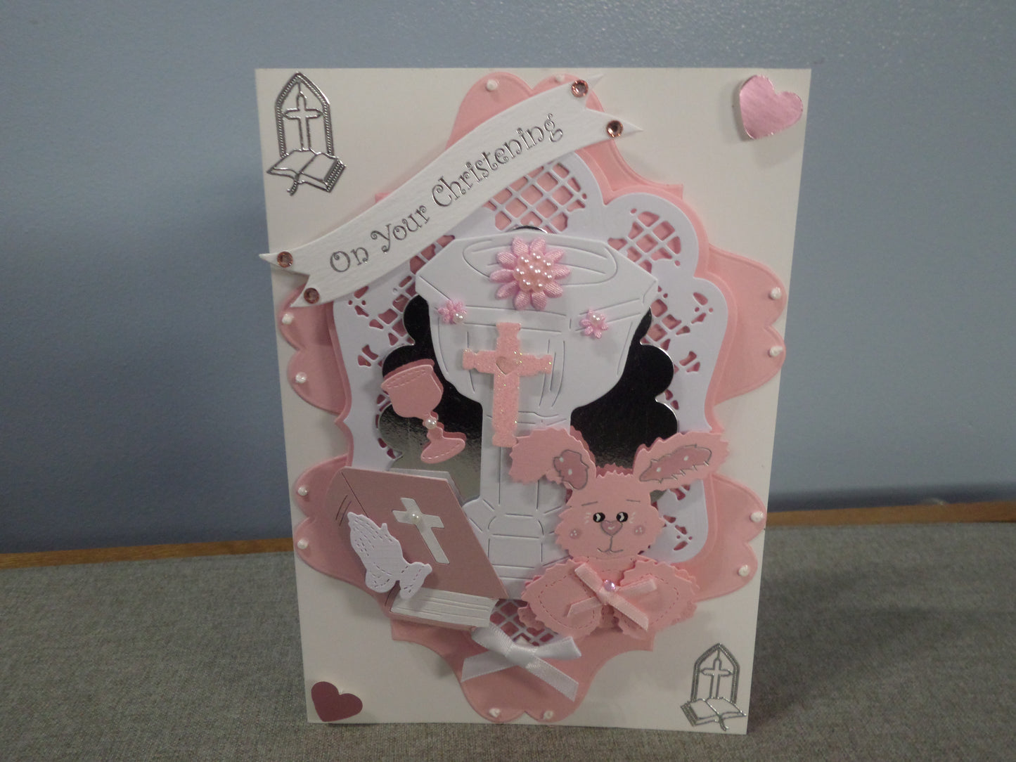 Christening Girl Theme Card
