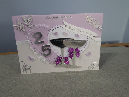 25th Wedding Anniversary Card