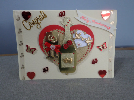 40th Wedding Anniversary Card