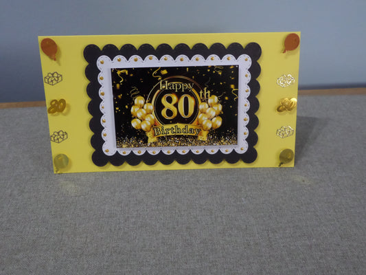 80th Birthday Card