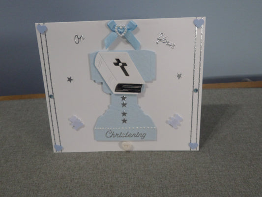 Christening Card Boy Theme