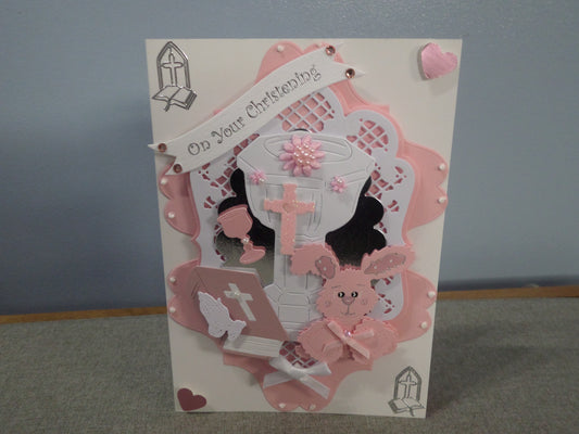 Christening Girl Theme Card