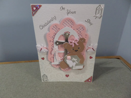 Christening Girl Theme Card